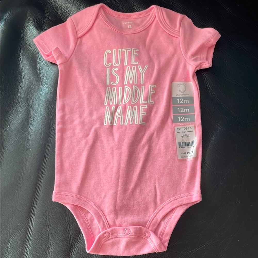 Carter's Pink Bodysuit Soft Cotton One Piece